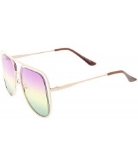 Aviator Heritage Modern "Kawaii" Double Wired Aviator Frame Sunglasses - Pink - CR18GYINW33 $9.96