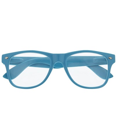 Wayfarer Halloween Costume Glasses for Women and Men Clear Lens Nerd - Blue - C4180TUHMIX $12.87