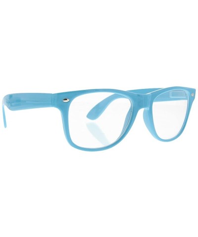 Wayfarer Halloween Costume Glasses for Women and Men Clear Lens Nerd - Blue - C4180TUHMIX $12.87
