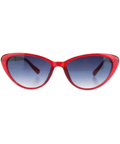 Cat Eye Womens Solid Diva Metal Chain Arm Retro Classic Cat Eye Sunglasses - Red - C111MWB0CYV $12.52