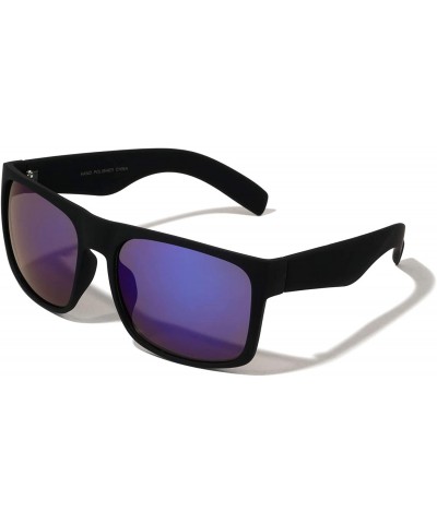 Square Classic Square Color Mirror Soft Frame Sunglasses - Purple - CV197M7EO2E $11.91