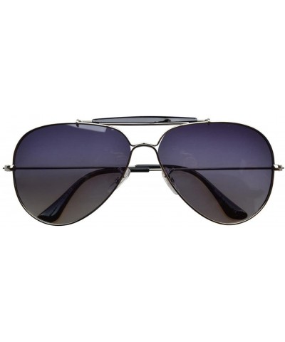 Sport Stainless Steel Frame Pilot Polarized Sunglasses Men Women - Silver - C81880RU2CZ $8.77