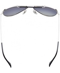Sport Stainless Steel Frame Pilot Polarized Sunglasses Men Women - Silver - C81880RU2CZ $8.77