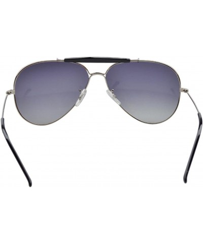 Sport Stainless Steel Frame Pilot Polarized Sunglasses Men Women - Silver - C81880RU2CZ $8.77