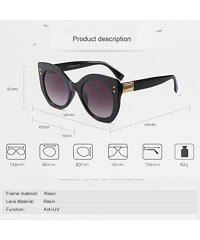 Oversized Women Round Sunglasses-Classic Black Large Frame Outdoor Glasses UV400 - C3 - C518D4MD0W0 $18.78