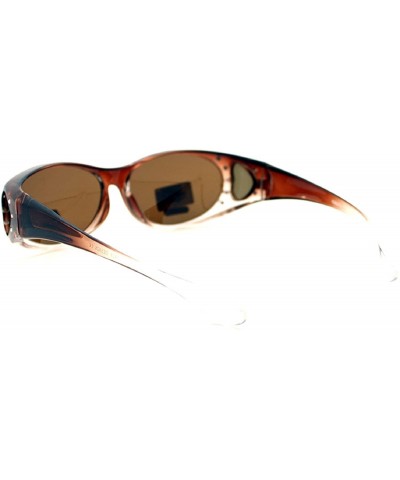 Sport 2 Womens Polarized Rhinestone Fit Over Ombre Sunglasses Wear Over Eyeglasses - 1 Grey / 1 Brown - CD18EDNG7KY $44.94