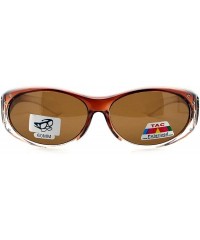 Sport 2 Womens Polarized Rhinestone Fit Over Ombre Sunglasses Wear Over Eyeglasses - 1 Grey / 1 Brown - CD18EDNG7KY $44.94