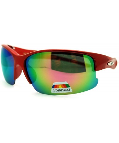 Sport Polarized Lens Sports Sunglasses Reduced Glare Lite Weight - Red - CJ11GJTBT4T $12.44