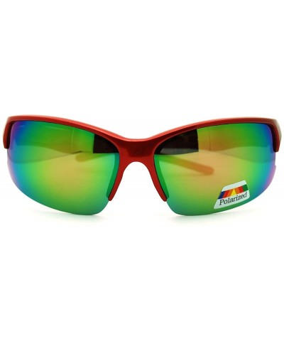 Sport Polarized Lens Sports Sunglasses Reduced Glare Lite Weight - Red - CJ11GJTBT4T $20.29