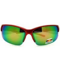 Sport Polarized Lens Sports Sunglasses Reduced Glare Lite Weight - Red - CJ11GJTBT4T $20.56