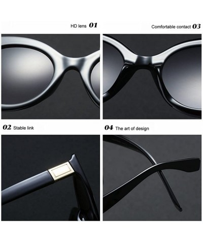 Oversized Women Round Sunglasses-Classic Black Large Frame Outdoor Glasses UV400 - C3 - C518D4MD0W0 $18.78
