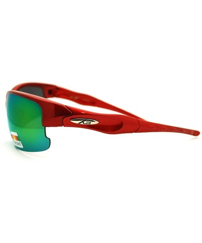 Sport Polarized Lens Sports Sunglasses Reduced Glare Lite Weight - Red - CJ11GJTBT4T $12.44