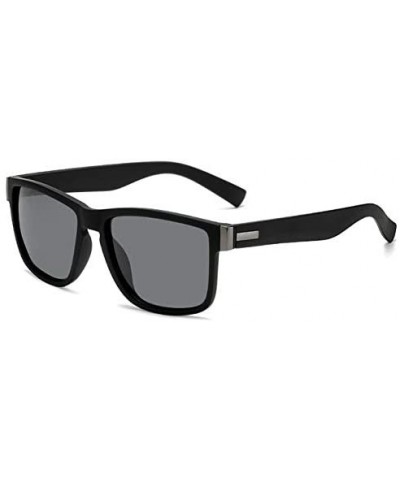 Square Men Polarized Sunglasses Male Square Driving Sun Glasses Vintage Coating Mirror Sunglass UV400-02 - C0198AAD2S8 $66.54