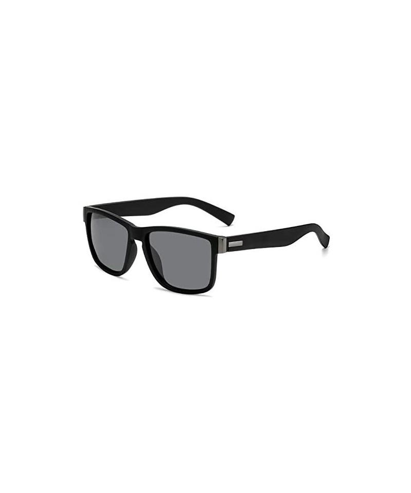 Square Men Polarized Sunglasses Male Square Driving Sun Glasses Vintage Coating Mirror Sunglass UV400-02 - C0198AAD2S8 $25.92