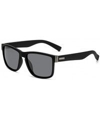 Square Men Polarized Sunglasses Male Square Driving Sun Glasses Vintage Coating Mirror Sunglass UV400-02 - C0198AAD2S8 $25.92