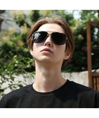 Aviator Fashion Oversized Polarized Sunglasses Square - Orange - C218AS4GHZC $12.52