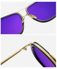 Aviator Fashion Oversized Polarized Sunglasses Square - Orange - C218AS4GHZC $30.12