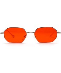 Round Women Retro Classic Small Polygon Sunglasses Men Luxury Vintage Mirrors Colour Transparent Lens Sun Glasses - 1 - CH198...