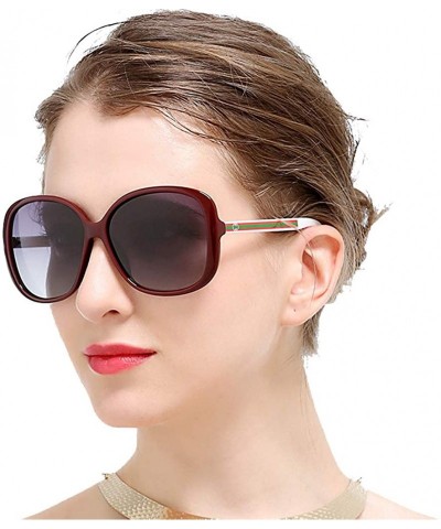 Oval Polarized Sunglasses for Women Antiglare Anti-ultraviolet UV400 Fishing Driving Glasses Fashion Over-sized - CM18WGRC73Y...