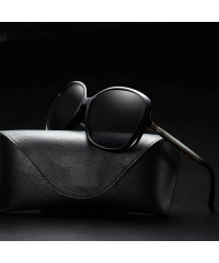 Oval Polarized Sunglasses for Women Antiglare Anti-ultraviolet UV400 Fishing Driving Glasses Fashion Over-sized - CM18WGRC73Y...