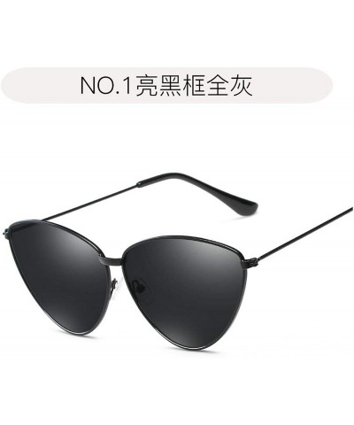 Rimless Women Cat Eye Sunglasses Fashion New Retro Metal Frame Lens Vintage Luxury Mirror - 1 - CC198ZYG4RK $37.87