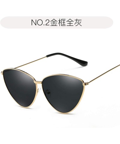 Rimless Women Cat Eye Sunglasses Fashion New Retro Metal Frame Lens Vintage Luxury Mirror - 1 - CC198ZYG4RK $37.87