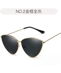 Rimless Women Cat Eye Sunglasses Fashion New Retro Metal Frame Lens Vintage Luxury Mirror - 1 - CC198ZYG4RK $37.87