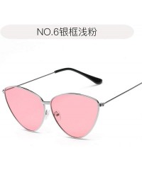 Rimless Women Cat Eye Sunglasses Fashion New Retro Metal Frame Lens Vintage Luxury Mirror - 1 - CC198ZYG4RK $37.87