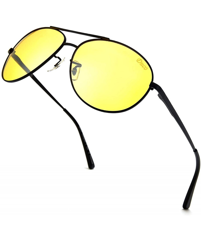 Goggle Men's Polarized Night Vision Driving Glasses for Anti-glare Safe Driving 3025Y - Black - CV18AOXTQWU $14.32