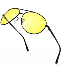 Goggle Men's Polarized Night Vision Driving Glasses for Anti-glare Safe Driving 3025Y - Black - CV18AOXTQWU $14.32
