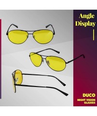 Goggle Men's Polarized Night Vision Driving Glasses for Anti-glare Safe Driving 3025Y - Black - CV18AOXTQWU $14.32
