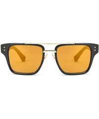 Square Retro Sunglasses For Men Women Vintage Square Designer Sun Glasses UV400 Protection 8041 - Black/Gold - CI19483M2S6 $1...