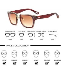 Square Retro Sunglasses For Men Women Vintage Square Designer Sun Glasses UV400 Protection 8041 - Black/Gold - CI19483M2S6 $1...