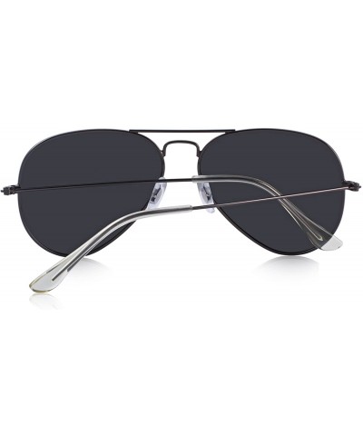 Square Classic Men Polarized sunglass Pilot Sunglasses for Women 58mm S8025 - Gray&silver - CO18DLXLT44 $14.25