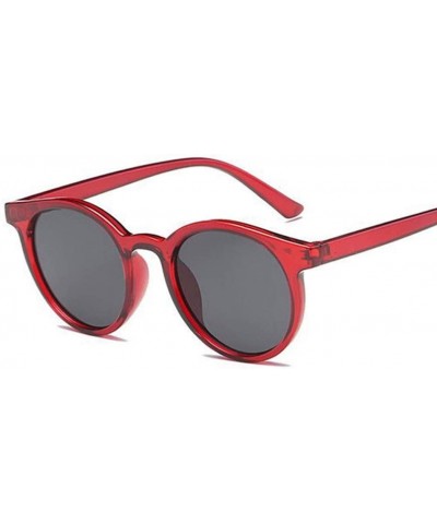 Round Suitable for Parties - Convenient for Shopping and Entertainment Sunglasses Women's Round Sunglasses - Red - CH197Y9NQL...