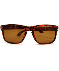 Rectangular Mens Classic Square Rectangular Sunglasses Simple Timeless Fashion - Tortoise - CQ11EAY1DD1 $11.33