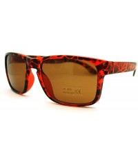 Rectangular Mens Classic Square Rectangular Sunglasses Simple Timeless Fashion - Tortoise - CQ11EAY1DD1 $11.33