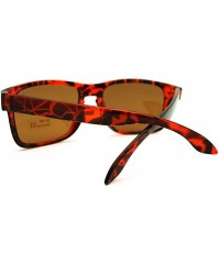 Rectangular Mens Classic Square Rectangular Sunglasses Simple Timeless Fashion - Tortoise - CQ11EAY1DD1 $11.33