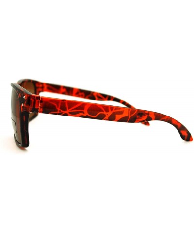 Rectangular Mens Classic Square Rectangular Sunglasses Simple Timeless Fashion - Tortoise - CQ11EAY1DD1 $11.33