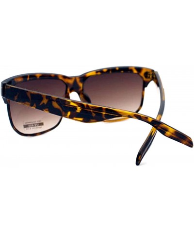 Rectangular Mens Fashion Sunglasses Rectangular Designer Style Shades UV 400 - Tortoise - C81264QWR8X $8.62