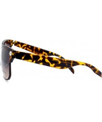 Rectangular Mens Fashion Sunglasses Rectangular Designer Style Shades UV 400 - Tortoise - C81264QWR8X $8.62