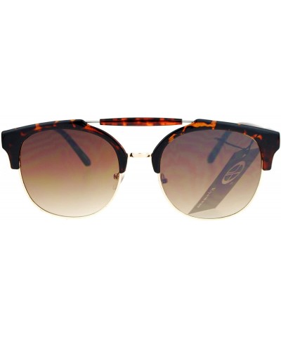 Aviator Vintage Retro Sunglasses Bold Arched Top Designer Fashion Shades - Tortoise (Brown) - CW187525SI0 $14.20