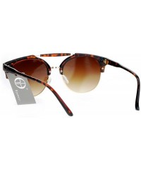 Aviator Vintage Retro Sunglasses Bold Arched Top Designer Fashion Shades - Tortoise (Brown) - CW187525SI0 $14.20