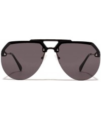 Oversized Sunshade Women Sunglasses Personality Retro Half-Frame Glasses Hip Hop Sunglasses Tide Oversized Sunglasses - CS198...