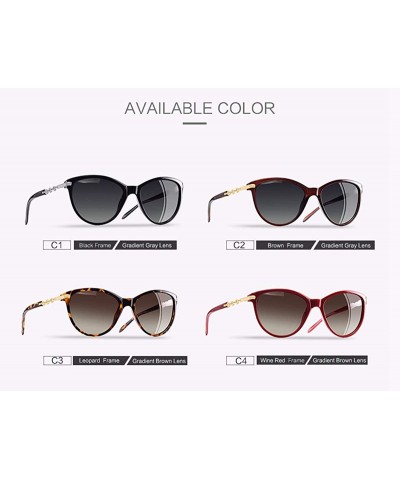 Square Polarized Sunglasses Glasses Gradient Feminino - C3leopard - CG18A70R9ON $18.38