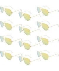 Aviator Wholesale Stylish Bulk Lot Aviator Party Sunglasses Bulk for Men and Women 3025 Shipping from USA - 12 PACK - C418GYI...