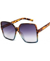 Oversized Oversized Sunglasses Transparent Gradient - Leopard Brown - C3198XZ8SML $10.99