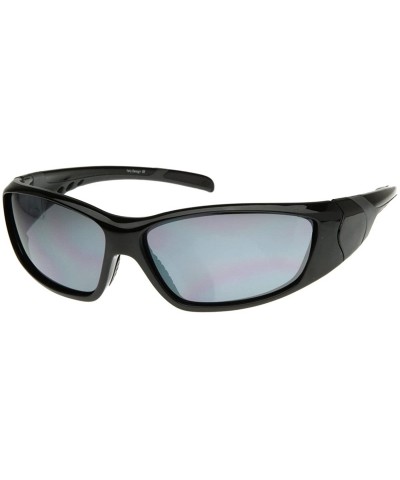 Sport Durable Sports Wrap Shades TR-90 Frame Sunglasses - Black - C5116IRZUNX $22.37