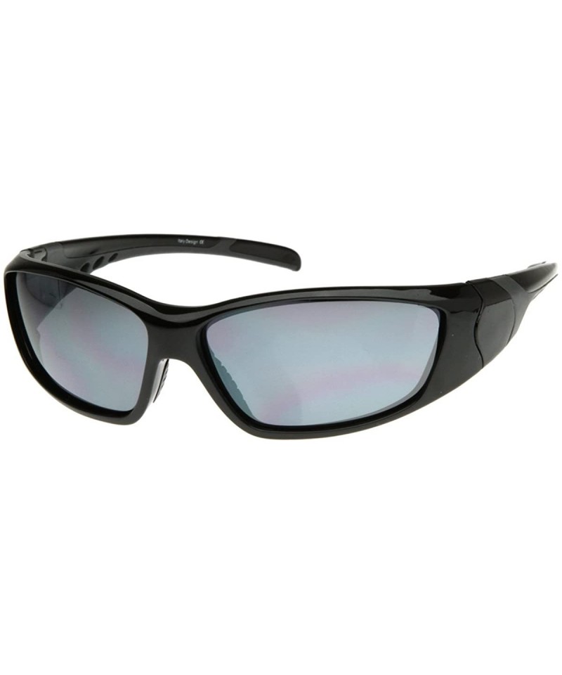 Sport Durable Sports Wrap Shades TR-90 Frame Sunglasses - Black - C5116IRZUNX $10.11