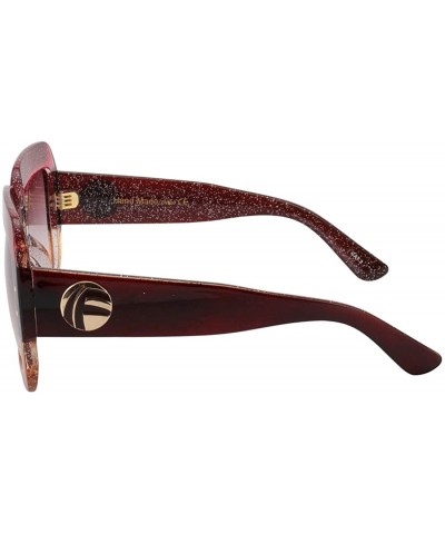 Goggle Oversized Square Sunglasses Women Inspired Multi Tinted Frame Fashion Modern Shades - C3 - CU187GDM4EL $14.64